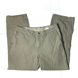 Columbia Mens Size 36 X 32 Straight Khaki‎ Zipper Pockets Logo Print Chino Pants